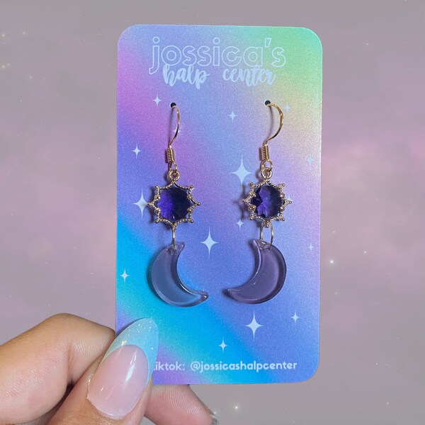 Moon Celestial (Version 2) Dangle Earrings