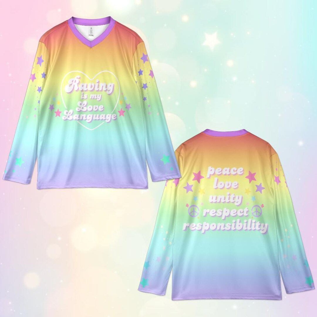 Raving is My Love Language Long Sleeve Hockey Rave Jersey - Etsy