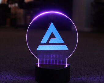 custom EDM DJ/sports logo night light