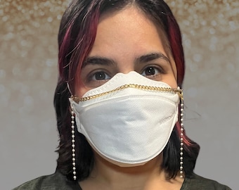 Cadena de mascarilla dorada personalizable