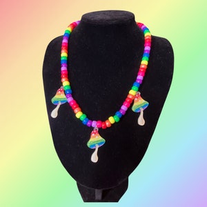 kandi bead pride necklace