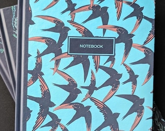 Flock of Birds Notebook - Nature-Inspired Journal - Personalised and Custom Options - For Writing, Travel, Bullet Journaling, Sketchbook