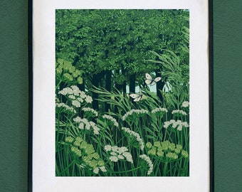 Woodland Butterflies Fine Art Print - Summer Walks in the English Countryside, Worcestershire - Natural Landscape Botanical Wall Decor