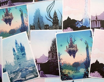 Final Fantasy XIV Stickers - Amaurot, Crystarium, Elpis, Ishgard, Limsa Lominsa, Il Mheg, Thavnair, Garlemald