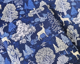 Winterwald Recycelbares Weihnachtsgeschenkpapier - Umweltfreundliche Luxus-Geschenkverpackung - Naturinspiriertes festliches Rentier-Design