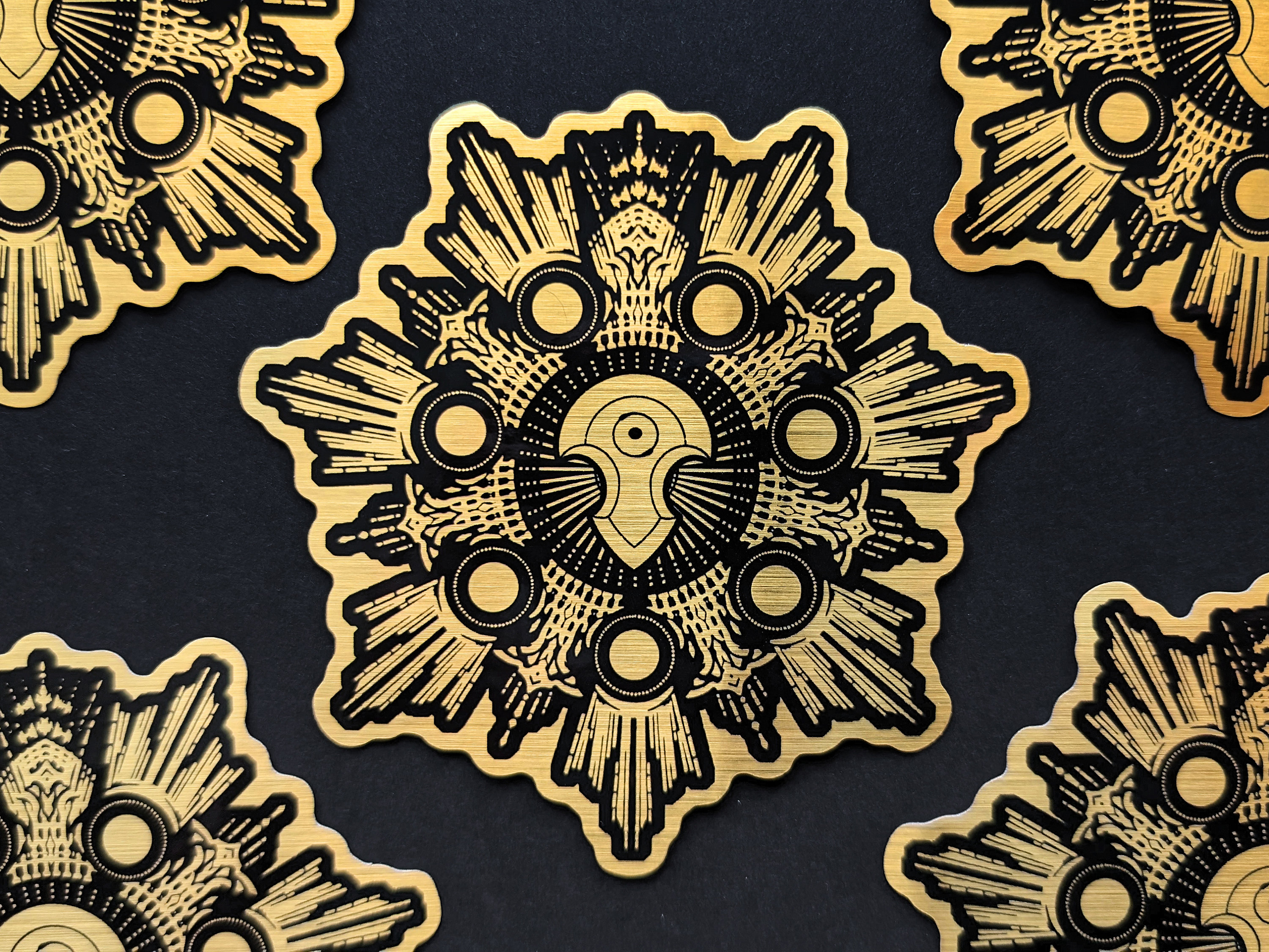 Final Fantasy XIV FFXIV Sticker - Azem Crystal Summoning Circle Decal - Metallic Brushed Gold