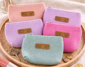 Mini Corduroy Wallet | Small Coin Purse for Women | Handmade Card Holder | Gift for Her | Small Corduroy Wallet