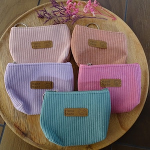 Mini-Geldbörse aus Cord – praktisches Portemonnaie, stilvoll, einzigartig, perfekt für Alltag und Geschenk, Girly Bag, Handtaschen Organizer