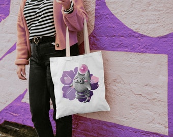 Spoink FlowerPokemon Inspired Tote Bag -aesthetic tote bag, artsy tote bag, art tote bag, aesthetic canvas bag,ecofriendly bag,cotton bag