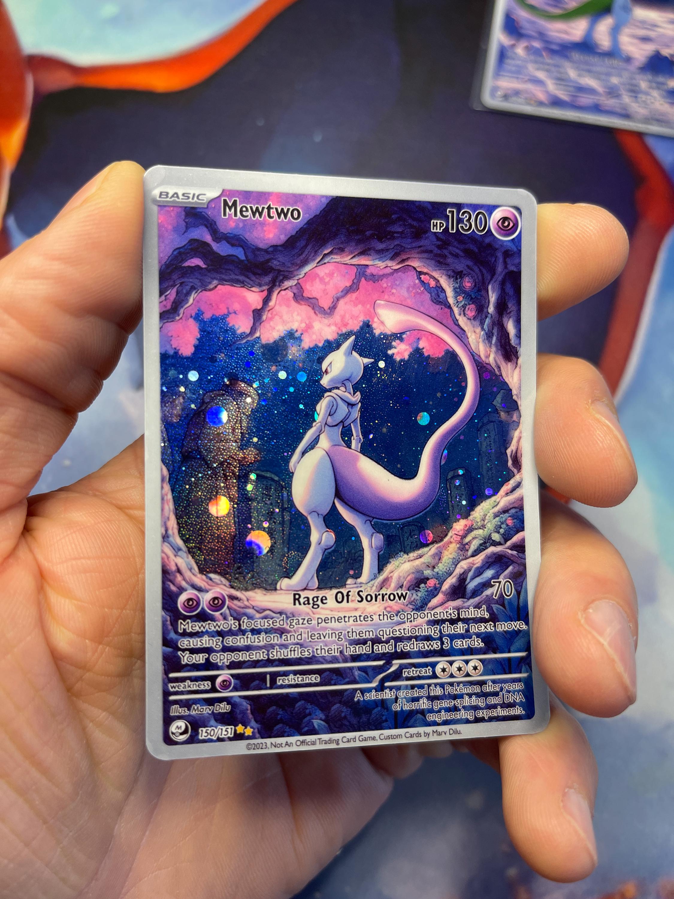 Custom Pocket Creature TCG Card -  Sad MWTWO.