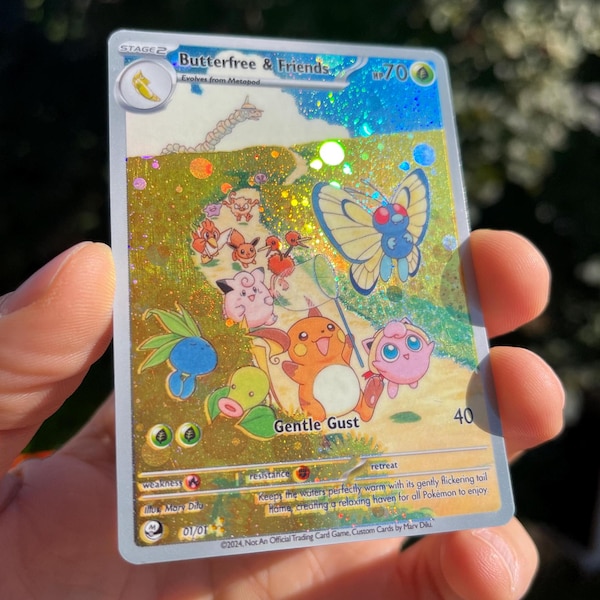 Custom Pocket Creature TCG Card - BUTRFR. and Friends