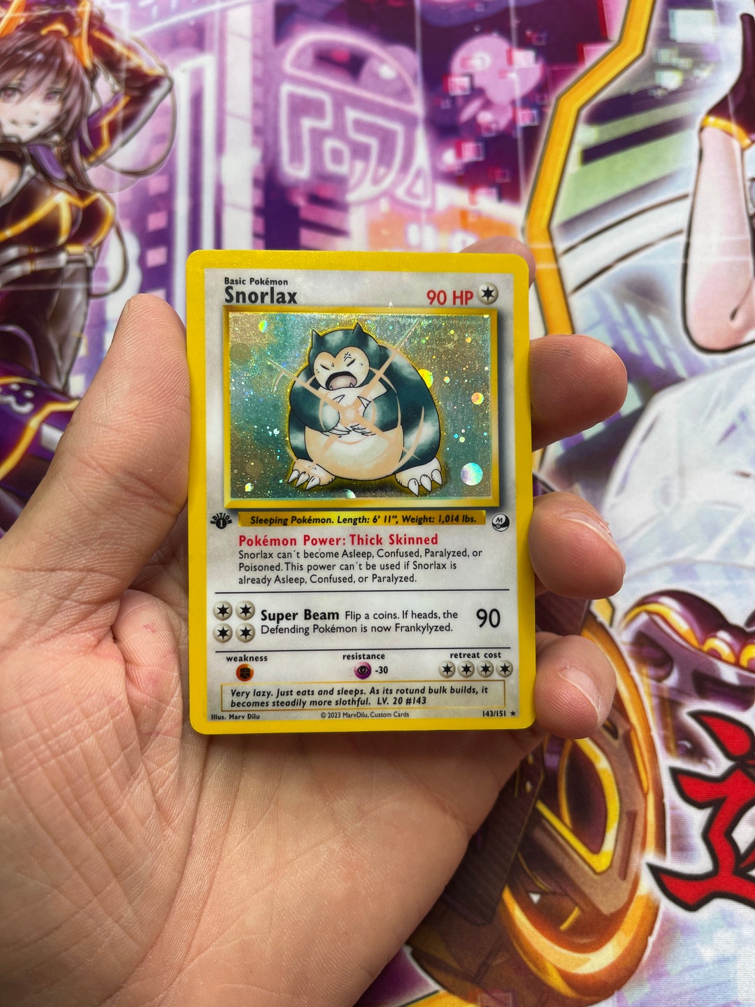 Custom Pokemoncard Snorlax - Etsy