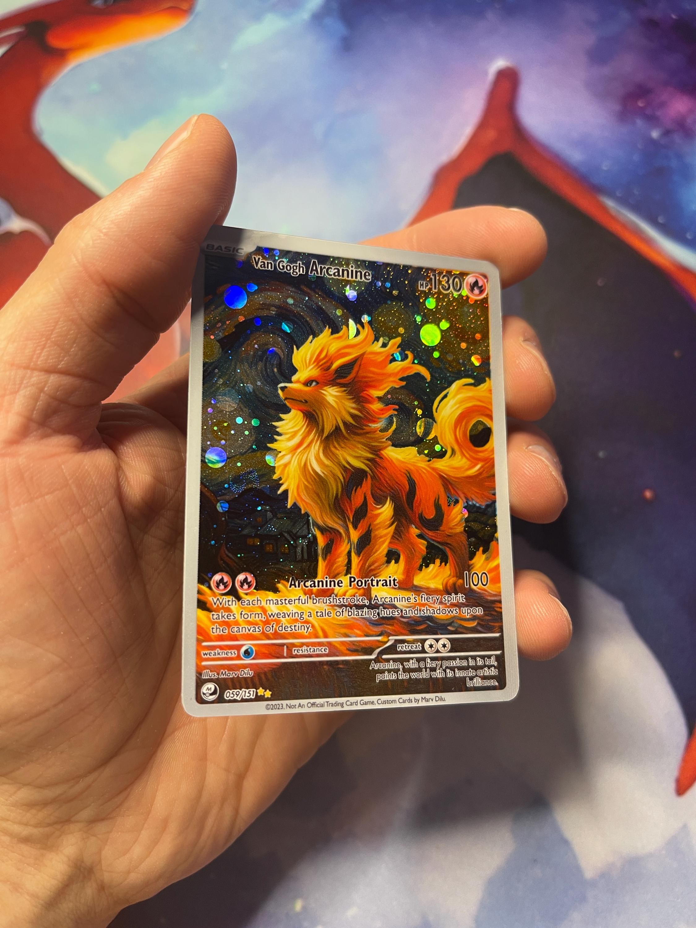 Custom Pocket Creature TCG Card - ARCN. Portrait Van Gogh