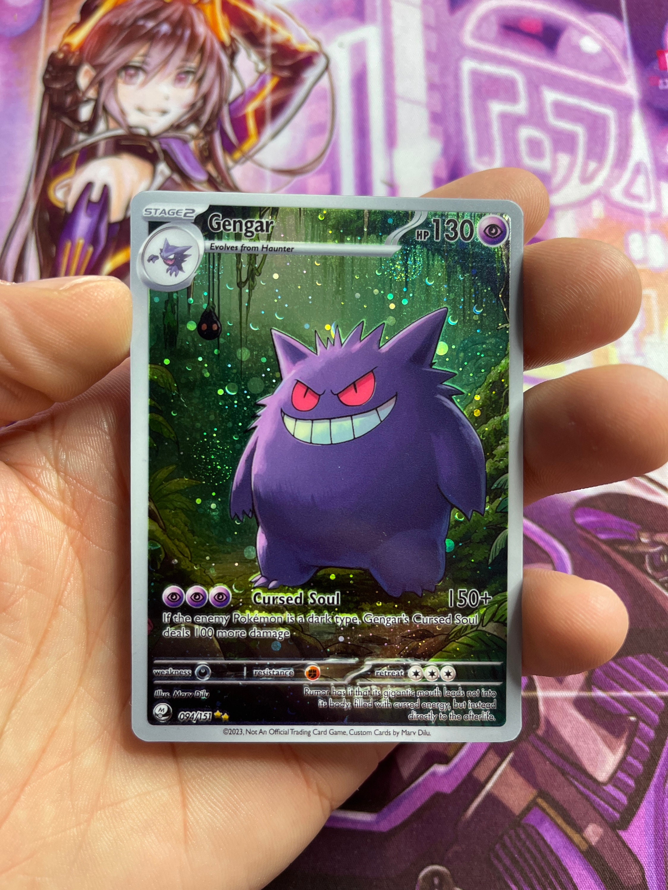 Gengar Vmax Alt Art Shadowbox I made : r/Pokemonart