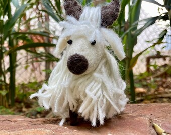 White Felted Yak| Himalayan Yak| Handmade by Nepali Women Artisans| Collectible Toy| Home Ornament| Felt Figurines| Unique Gift