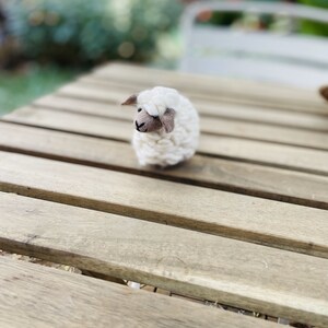 Felt Sheep Toy, Felted White Sheep, Felt Farm Animal, Animal Lover Gift, Cute Home Decor, Quirky Gifting, Handmade image 2