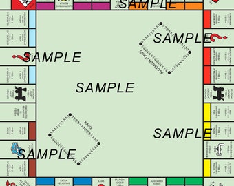 Printable Monopoly Board Game, DIY Project (Digital Download)