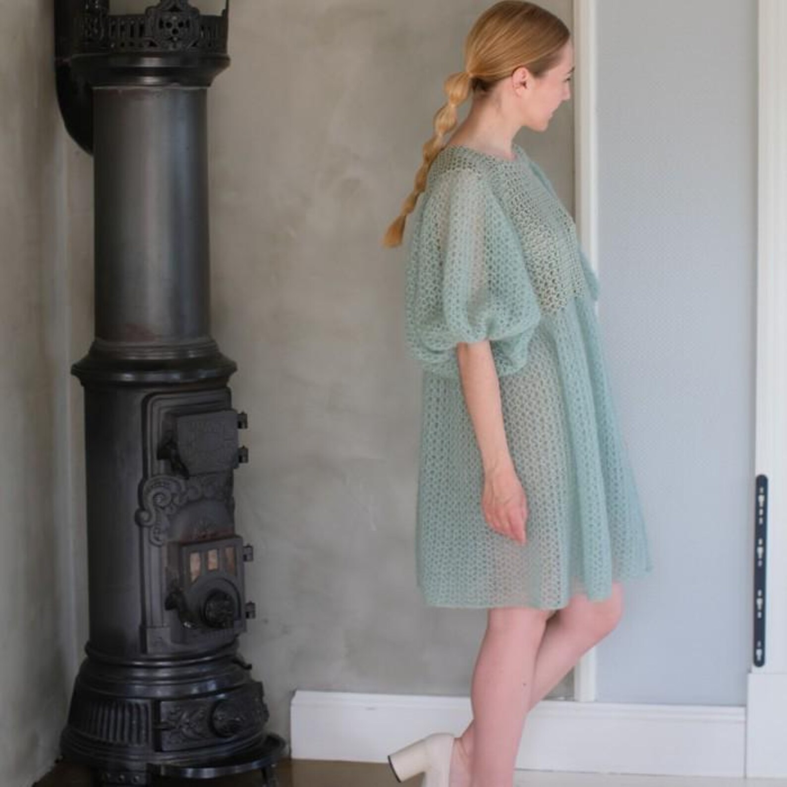 Crochet Patchwork Sleeveless Dress main image 1