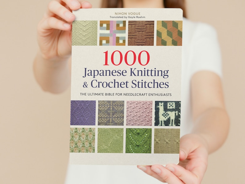 E-Book, 1000 points de tricot japonais au crochet, tricot, crochet, pdf, téléchargement immédiat image 3