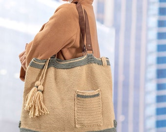 Crochet Tote Bag Pattern | Shopping Bag PDF (Instant Download)