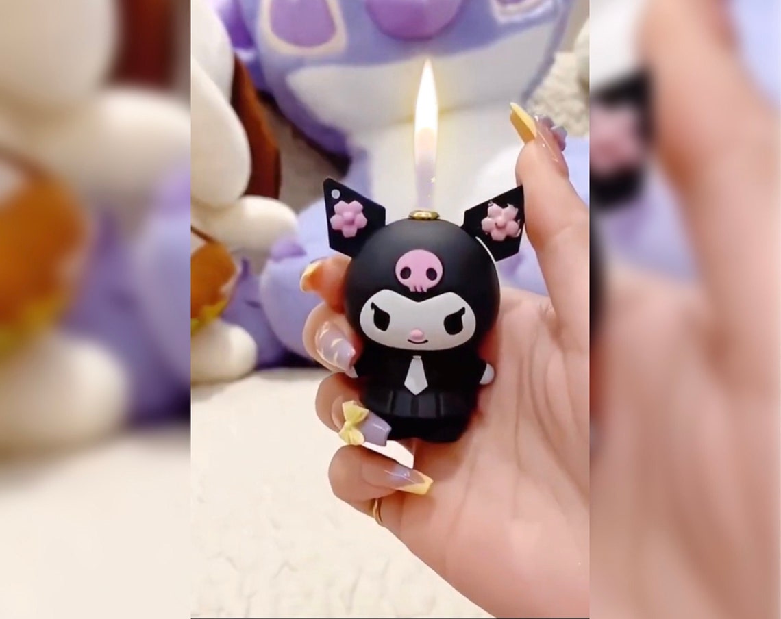SANRIO KUROMI LIGHTER Kawaii Anime Figure Cute Lighter Kitty Etsy