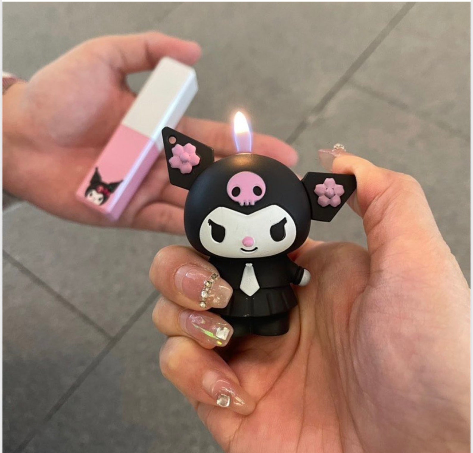 SANRIO KUROMI LIGHTER Kawaii Anime Figure Cute Lighter Kitty Etsy