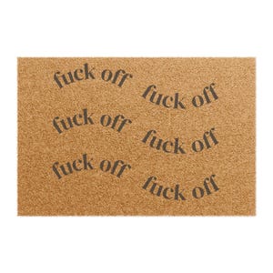 Funny F- Off Welcome Doormat, Quirky Home Decor, Unique Gift, Humorous Entrance Mat, Novelty Door Mat