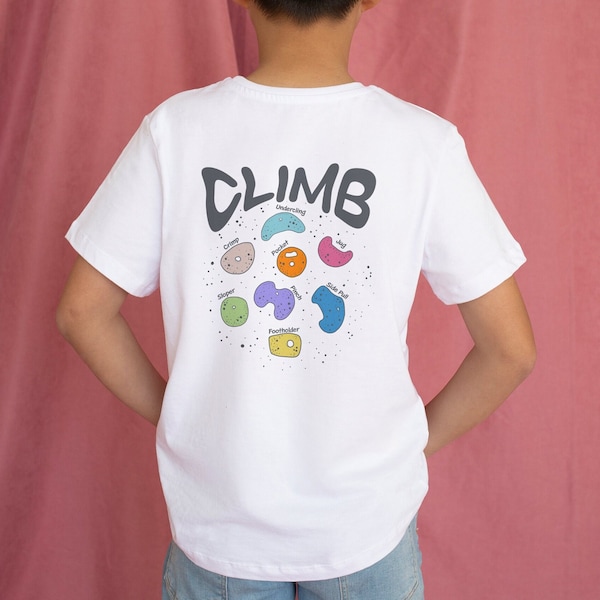 Kids Climbing Shirt, Kids Boulder wall T-shirt, Gifts for Kids, Gift for Climber, Bouldering Shirt, Climber Gift, Shipping From USA