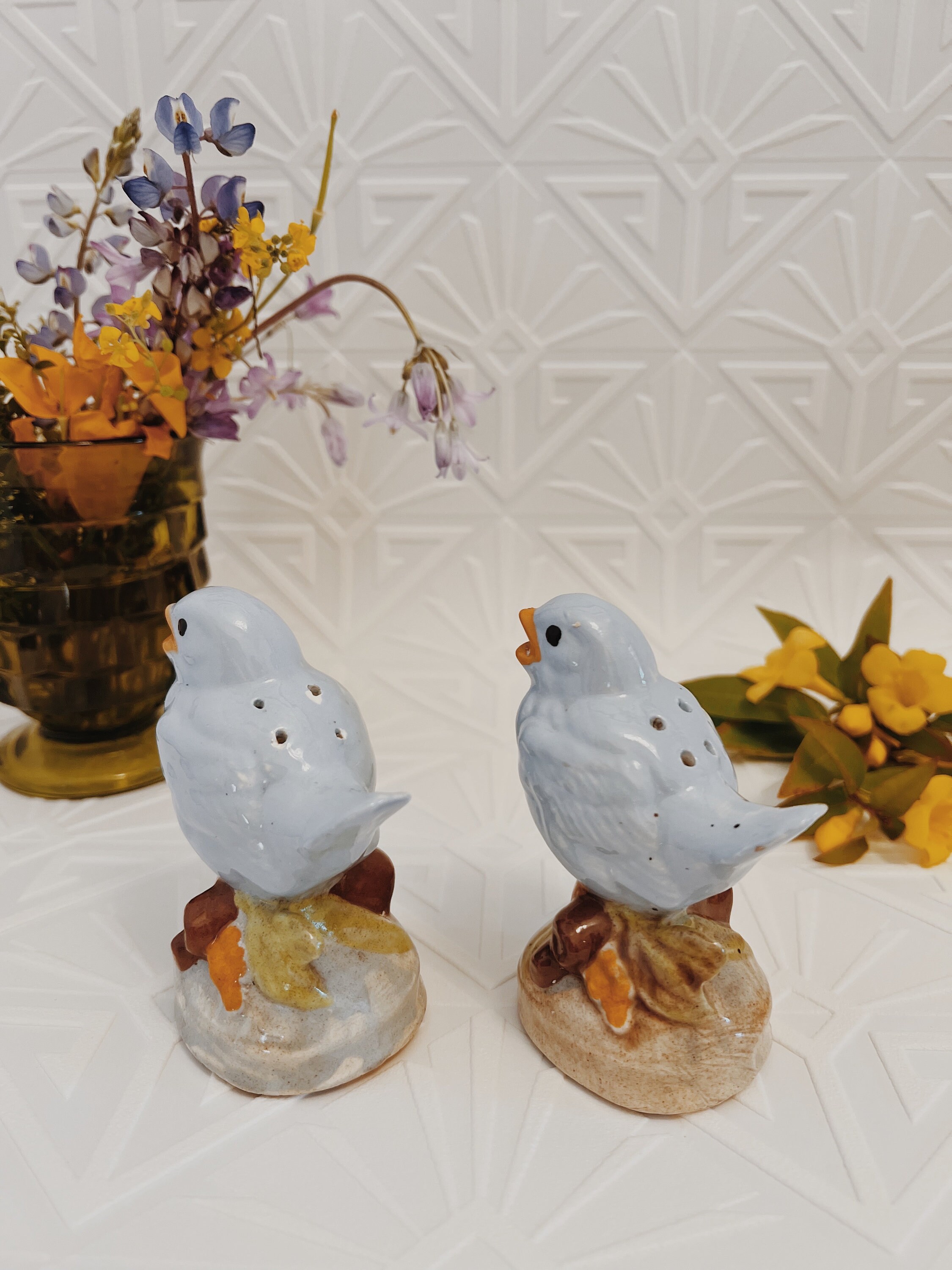 Vintage Bluebird Salt and Pepper Shakers Etsy