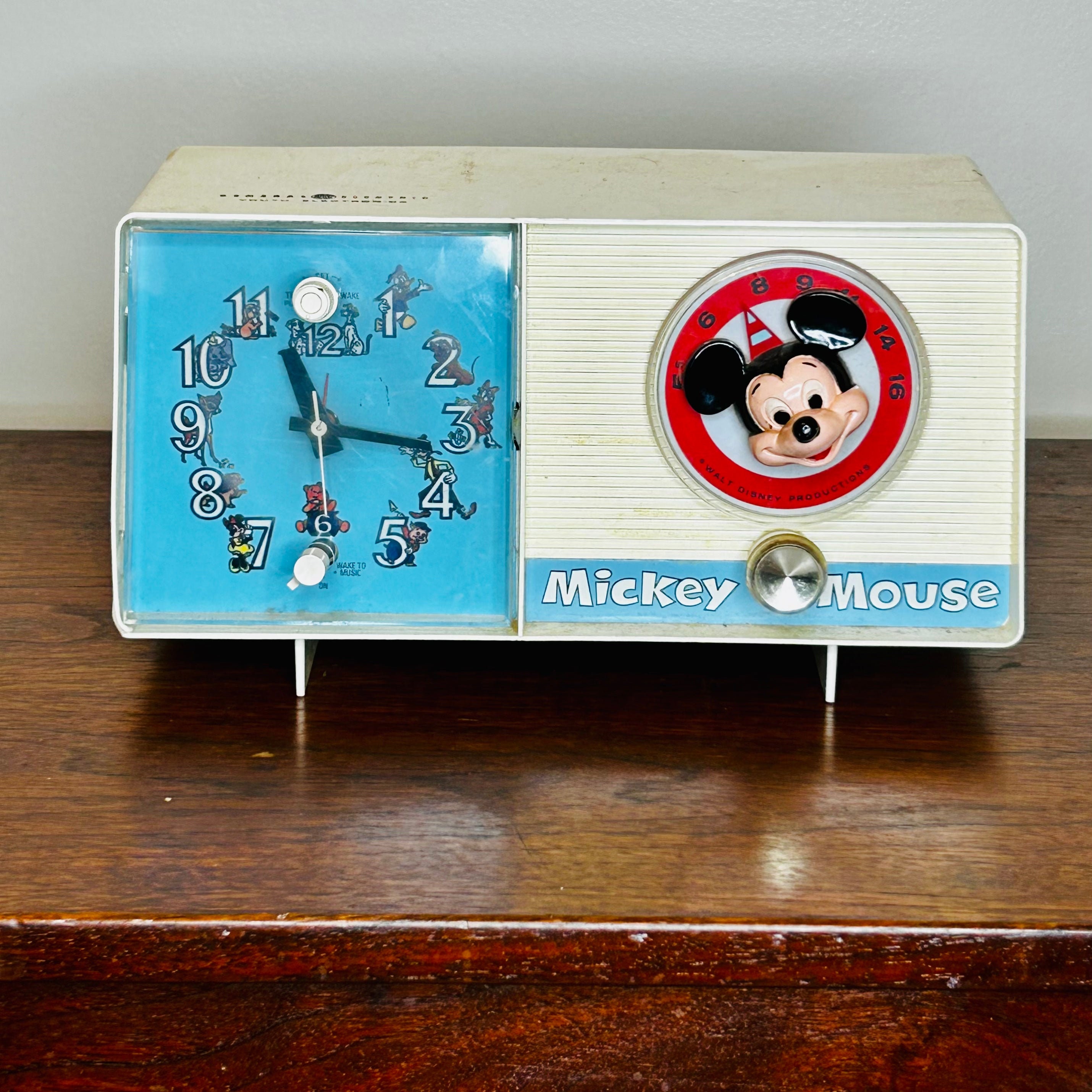 Vintage Retro General Electric Disney Mickey Mouse Youth Clock Etsy