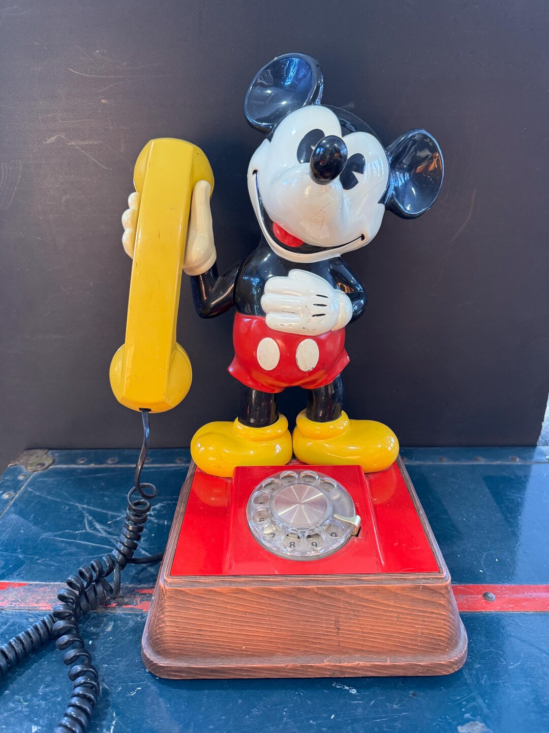 Vintage Mickey Mouse Rotary Dial Phone Etsy