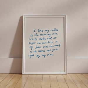 Impression de citation romantique, cadeau de mariage poétique, anniversaire, texte manuscrit, téléchargement instantané esthétique minimal