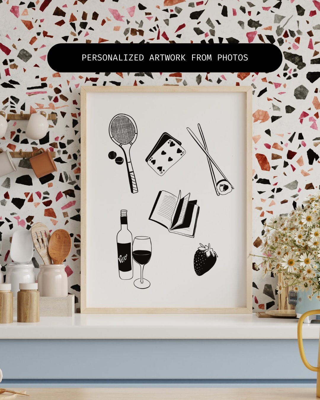 Customised Objects Custom SIX Objects Digital Illustration, Personalized Artwork, Bespoke ...