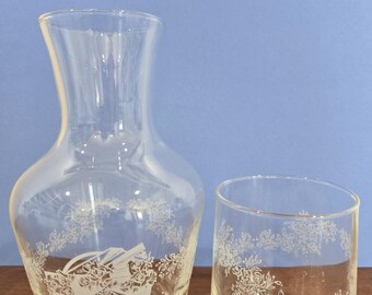 1998 Avon Präsident des Club Geburtstagsgeschenk Karaffe & Glas Set