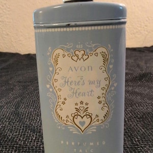 Vintage Avon "Here's My Heart" Talc Powder