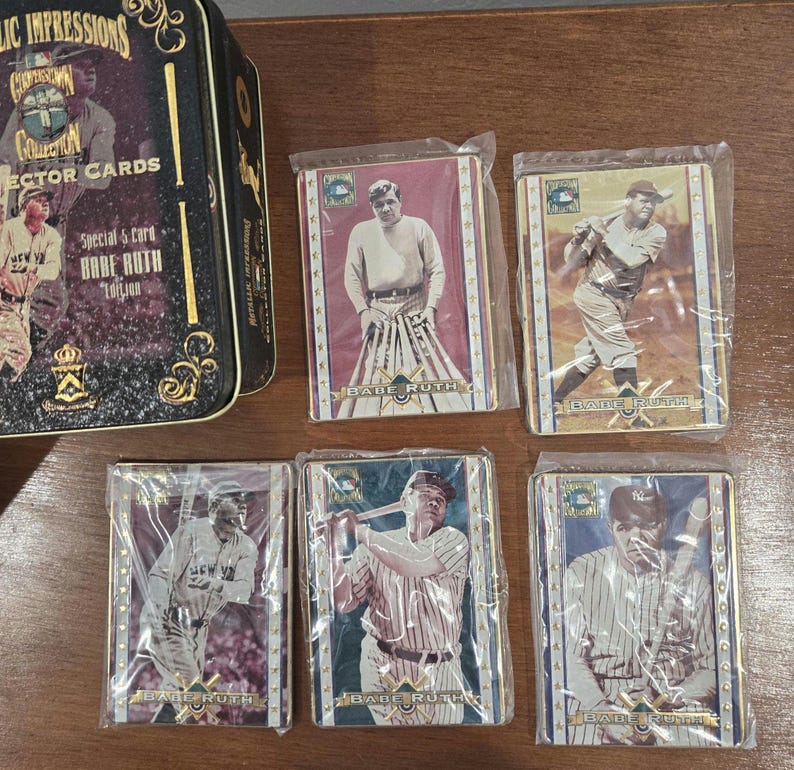1994 Babe Ruth Metallic Impressions Cooperstown Collection Set - Avon ...