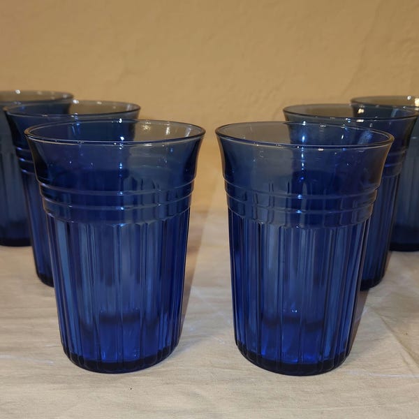 Vasos New Century Cobolt de Hazel Atlas (juego de 6)