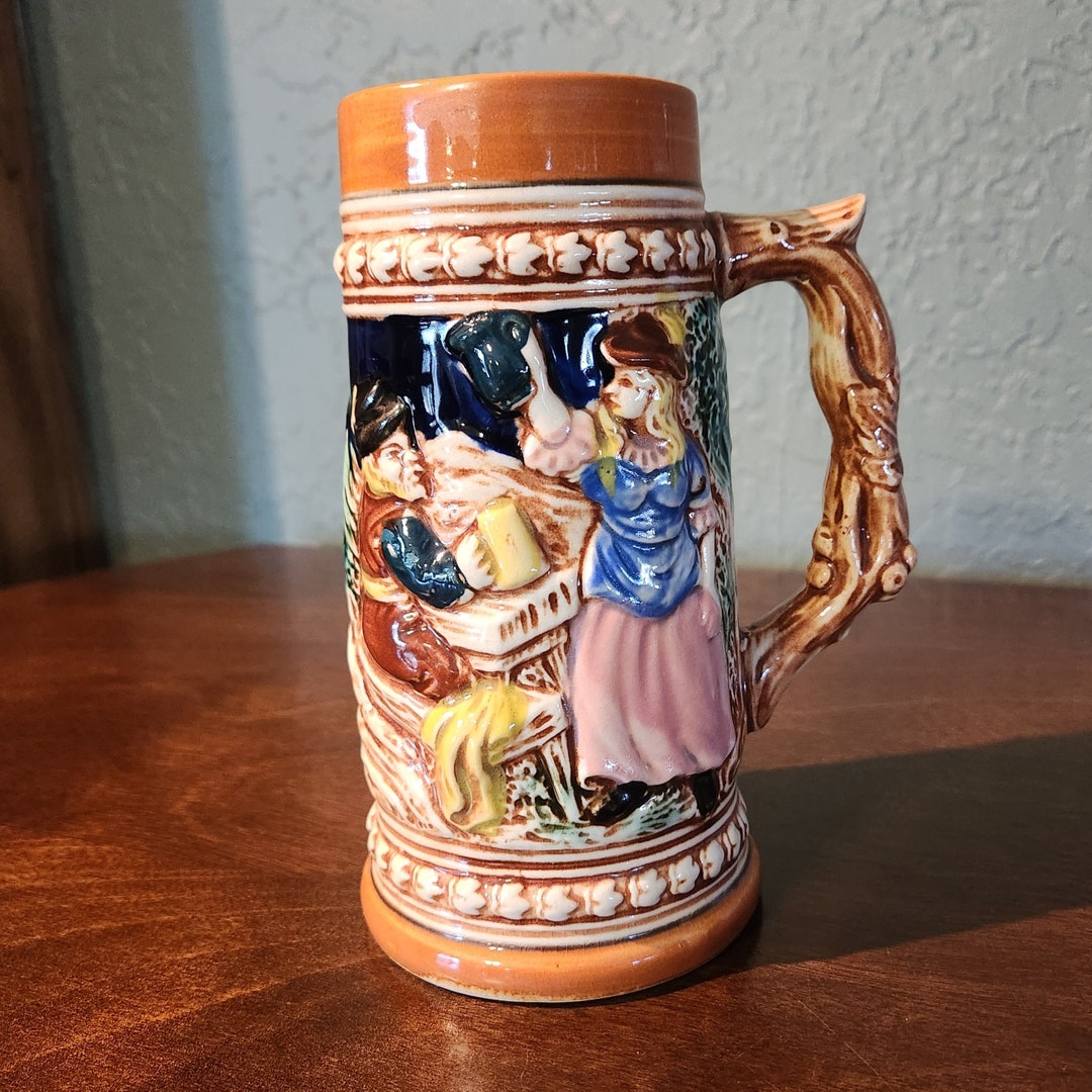 Vintage Japanese Beer Stein Etsy