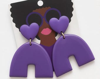 Pendientes de arcilla polimérica • Diseño francés, artista de Burdeos