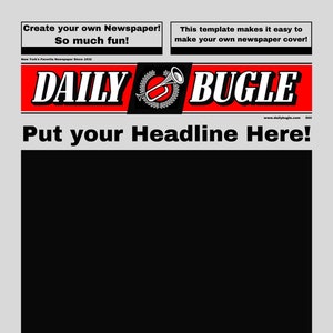 Custom Spider-Man Daily Bugle Digital Newspaper Template