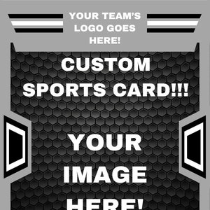Carta da gioco sportiva digitale personalizzata, finita e pronta per la stampa