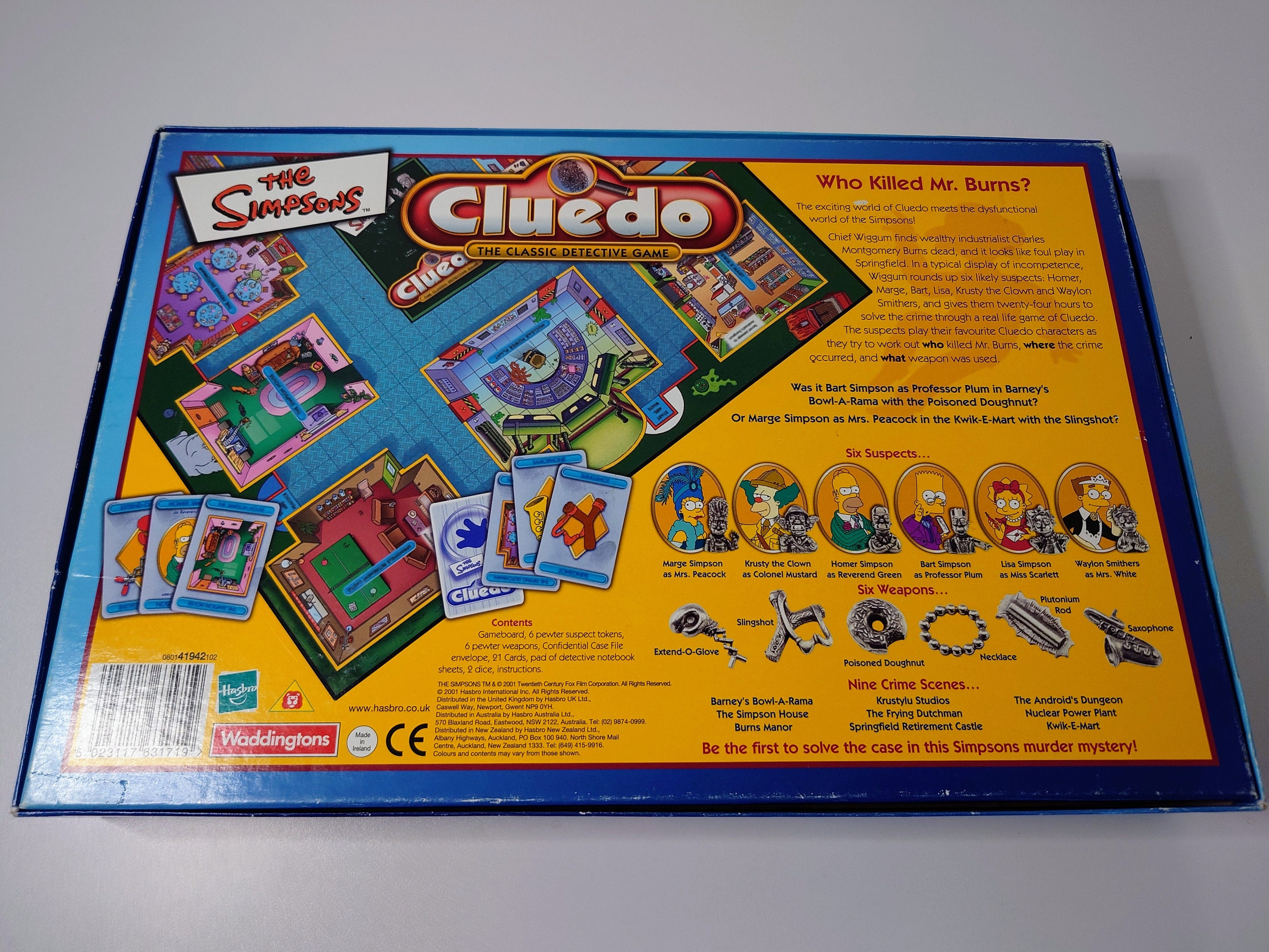 Pezzi Di Ricambio Per Gioco Da Tavolo Waddingtons - THE SIMPSONS CLUEDO - Foto 2