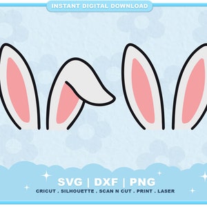 Easter Bunny Ears SVG for Cricut Bunny SVG Bunny template for Cricut Easter SVG Files for Cricut and Silhouette Cutting Machines