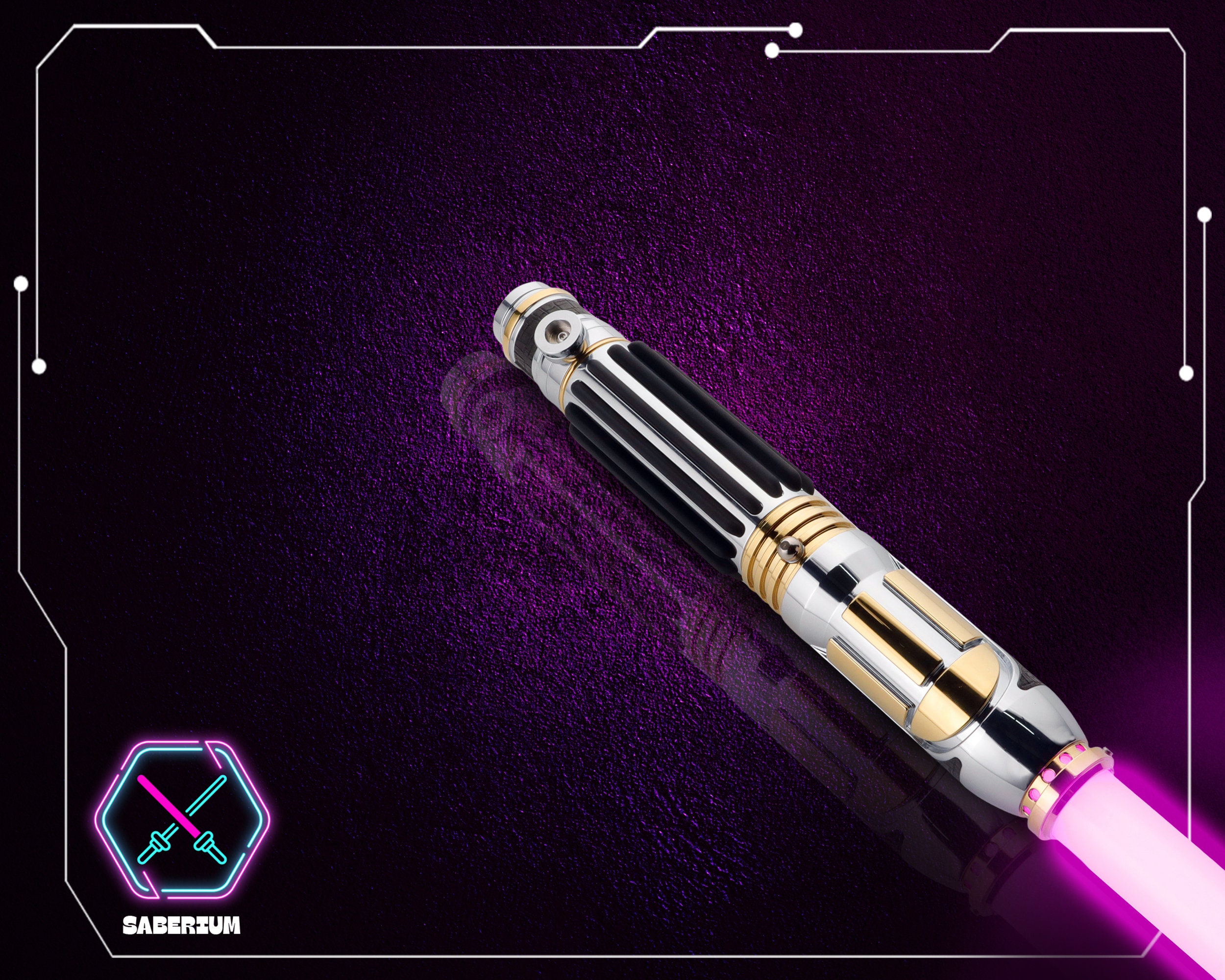 Mace Windu Neopixel Lightsaber With Premium Case Baselit, Xenopixel, and Neopixel Star Wars
