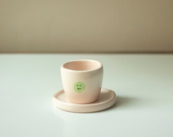 Ceramic handmade smiley espresso mug, handmade mug, coffee mug, mug, gift for her, tea mug