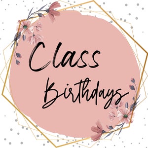 Class Birthday Display Printable