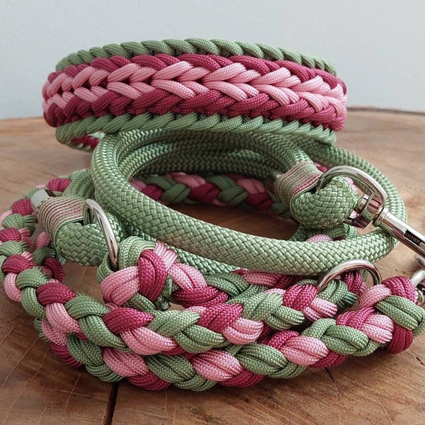 Dog leash collar individually or set Paracord Handmade