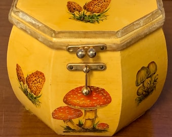 Billie Ross of the Palm Beaches Mushroom Decoupage Purse