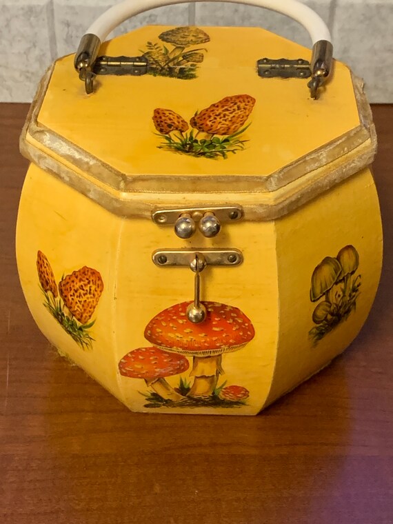Billie Ross of the Palm Beaches Mushroom Decoupage Purse