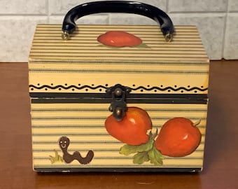 Alma Talbott Apple Decoupage Box Purse